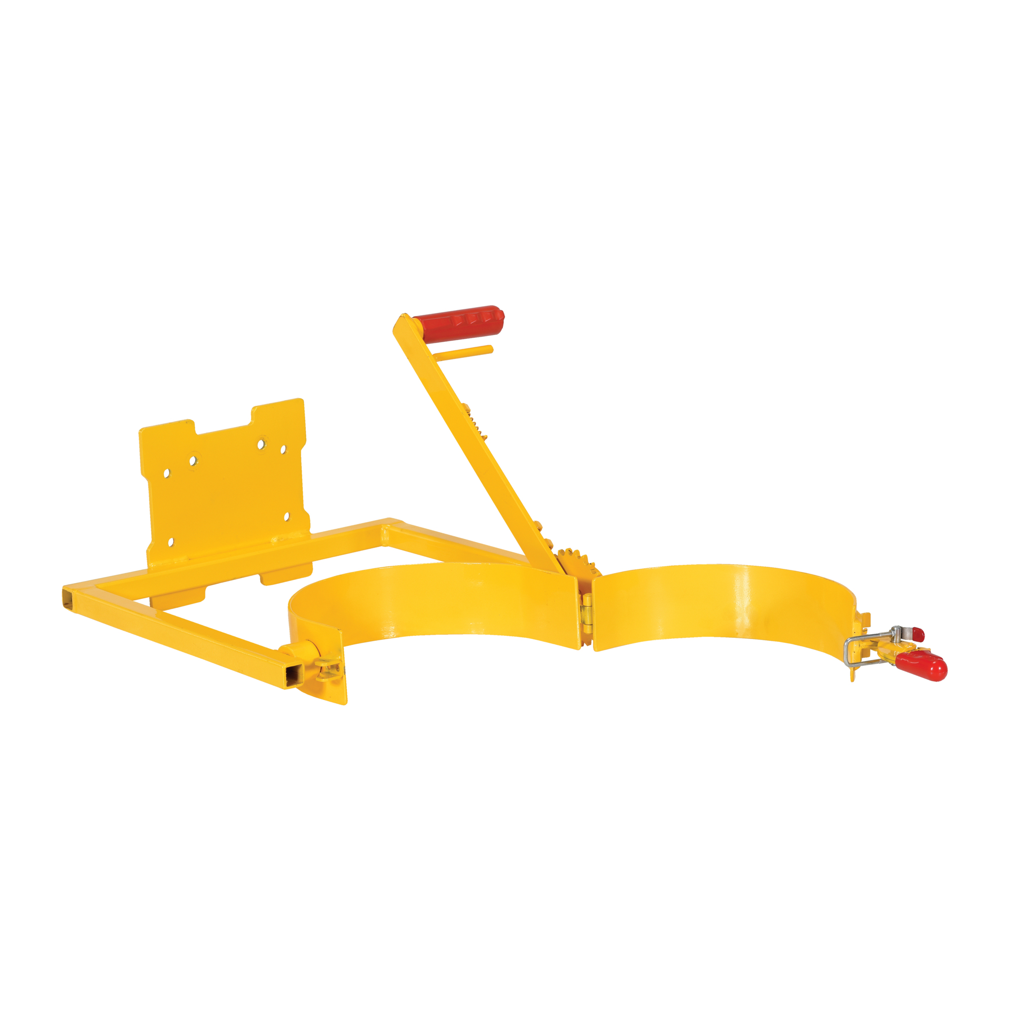 Vestil Steel Quick Lift Pail Dumper Attachment - Adjustable, Yellow, Model# PEL-PAIL